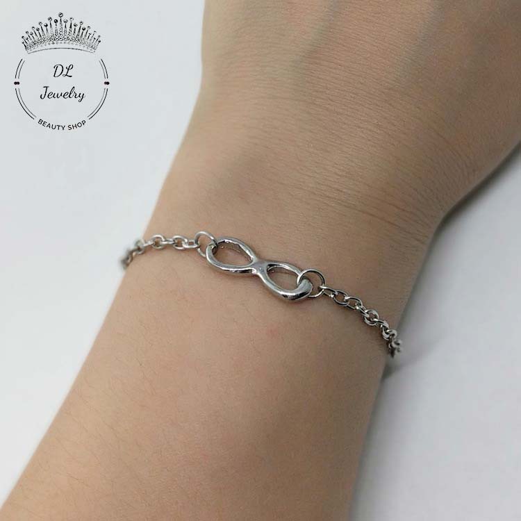 Vòng tay mặt vô cực mạ bạc đơn giản,tinh tế DL.Jewelry Mã DL - 74