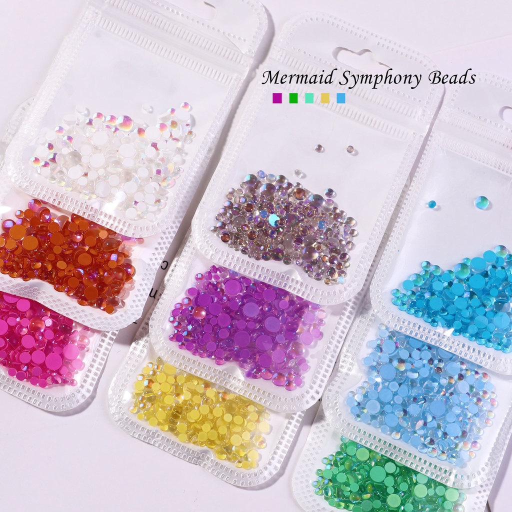 Set 300 Hạt Ngọc Trai Giả Trong Suốt Đính Móng Nghệ Thuật