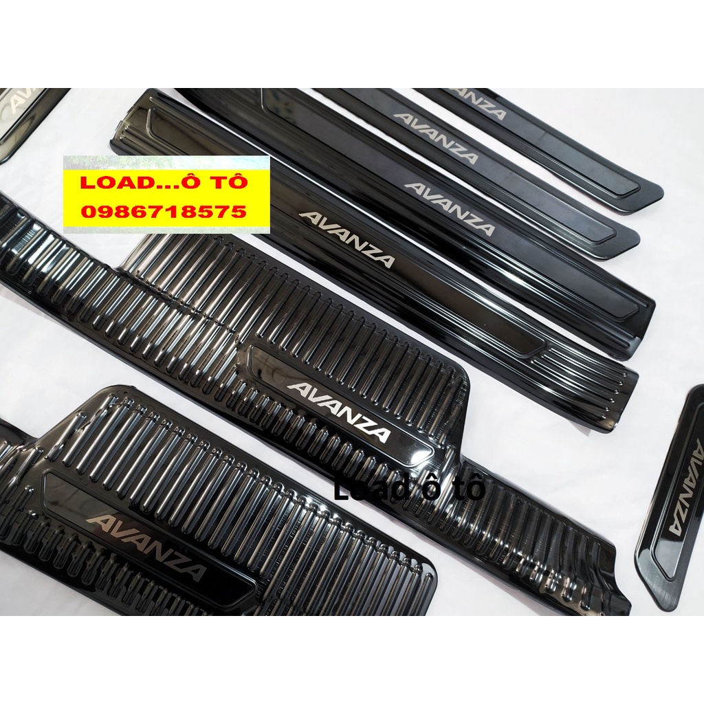 Ốp Bậc Cửa, Nẹp Bước Chân Xe Toyota AVANZA 2022-2023 Trong, Ngoài Mặt Gương Bóng Mẫu Titan Cao Cấp