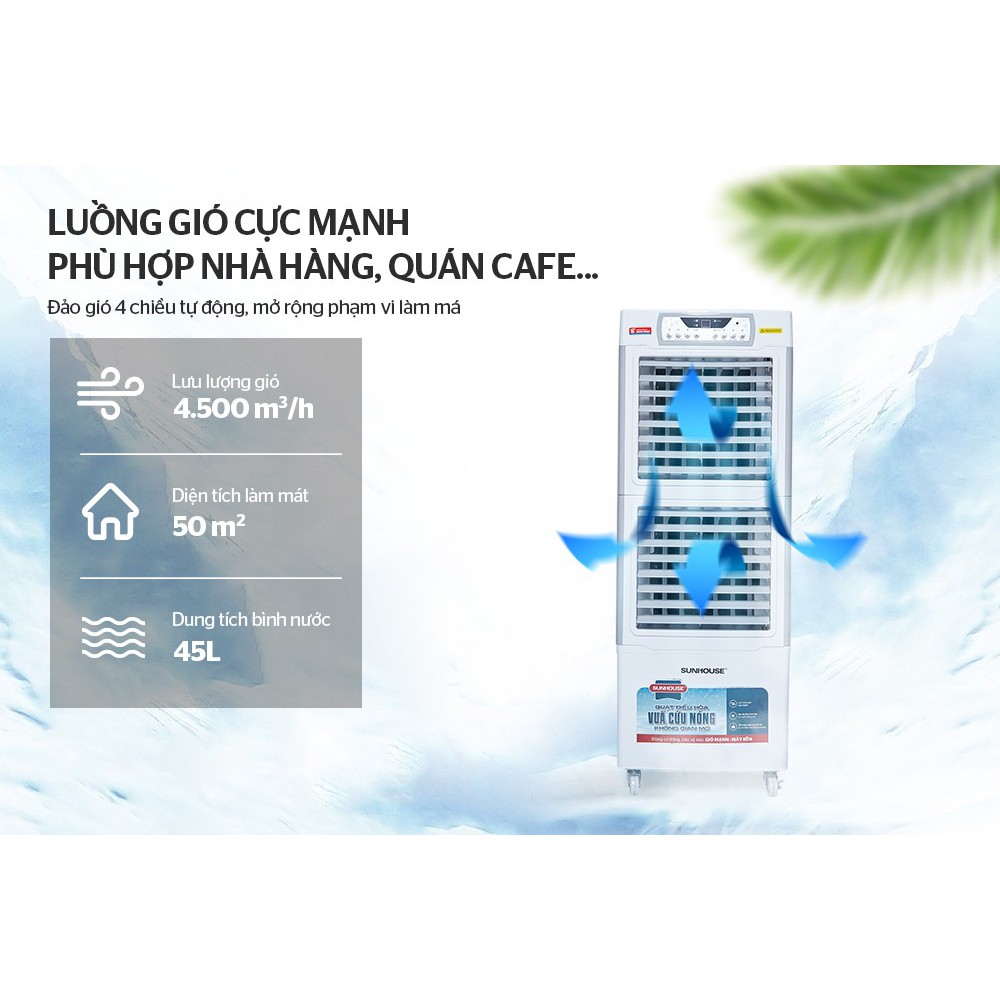 Quạt hơi nước có lọc ion Sunhouse SHD7756 - Chính hãng