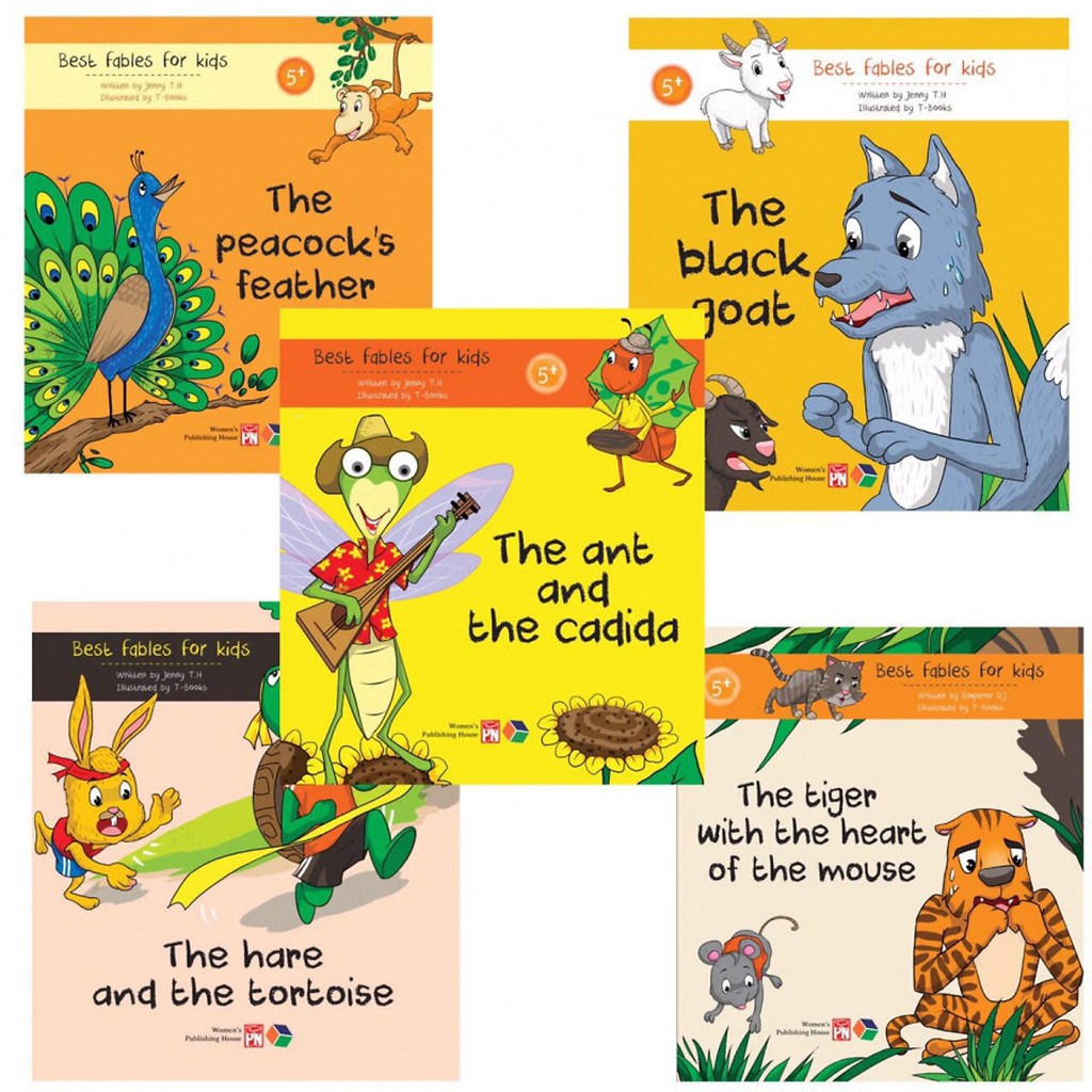 SÁCH - Combo 5 cuốn truyện ngụ ngôn bằng tiếng anh ( Best fables for kids )