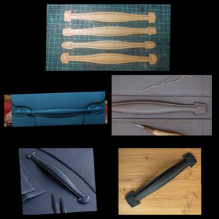Mẫu rập làm quai clutch số 2, thước đồ da handmade