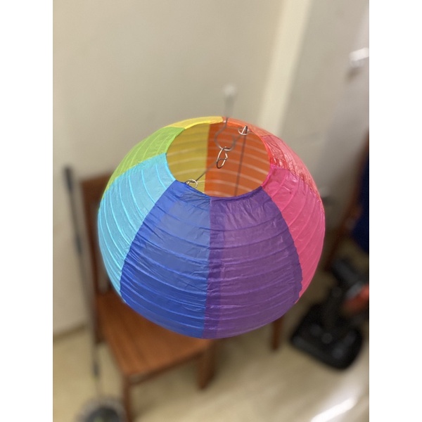 Đèn lồng giấy 7 màu cầu vồng trang trí trung thu - trang trí lớp học mầm non