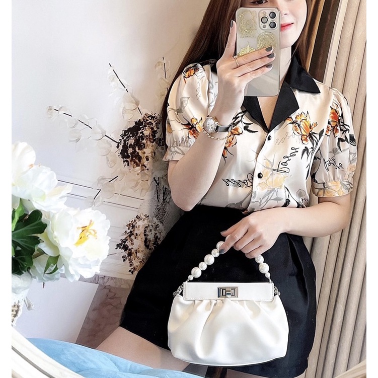 Áo sơ mi cộc tay G205 công sở hay đi chơi đều hợp thời trang, dễ phối chân váy hay quần đều được - GEM Fashion