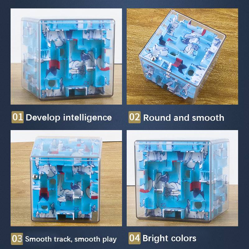 Đồ chơi lăn bi trong mê cung kiểu khối lập phương 3D kích thích trí thông minh của bé