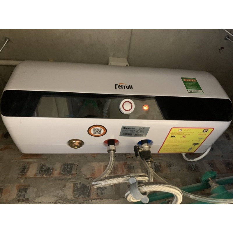 Bình nóng lạnh Ferroli Rapido 20 lít ngang