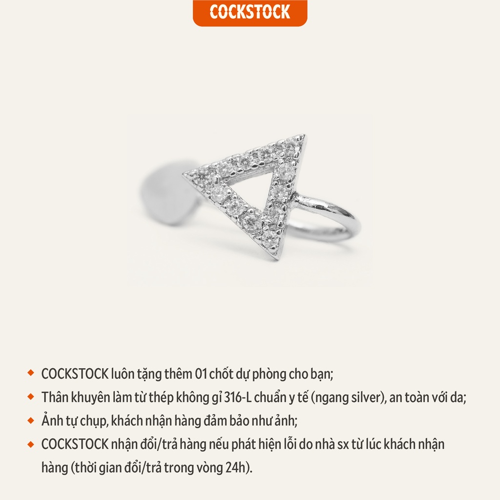 Khuyên tai Blink Triangle Earcuff CockStock