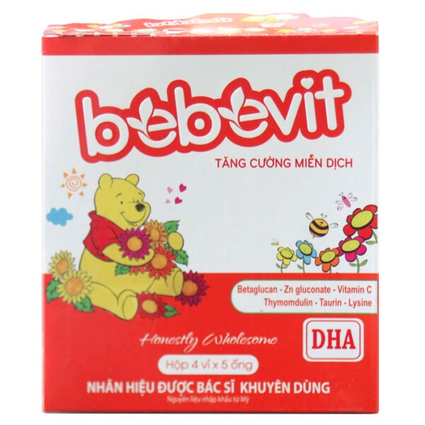 Bebevit tăng cường miễn dịch nâng cao sức đề kháng cho cơ thể ( Hộp 20 ống )