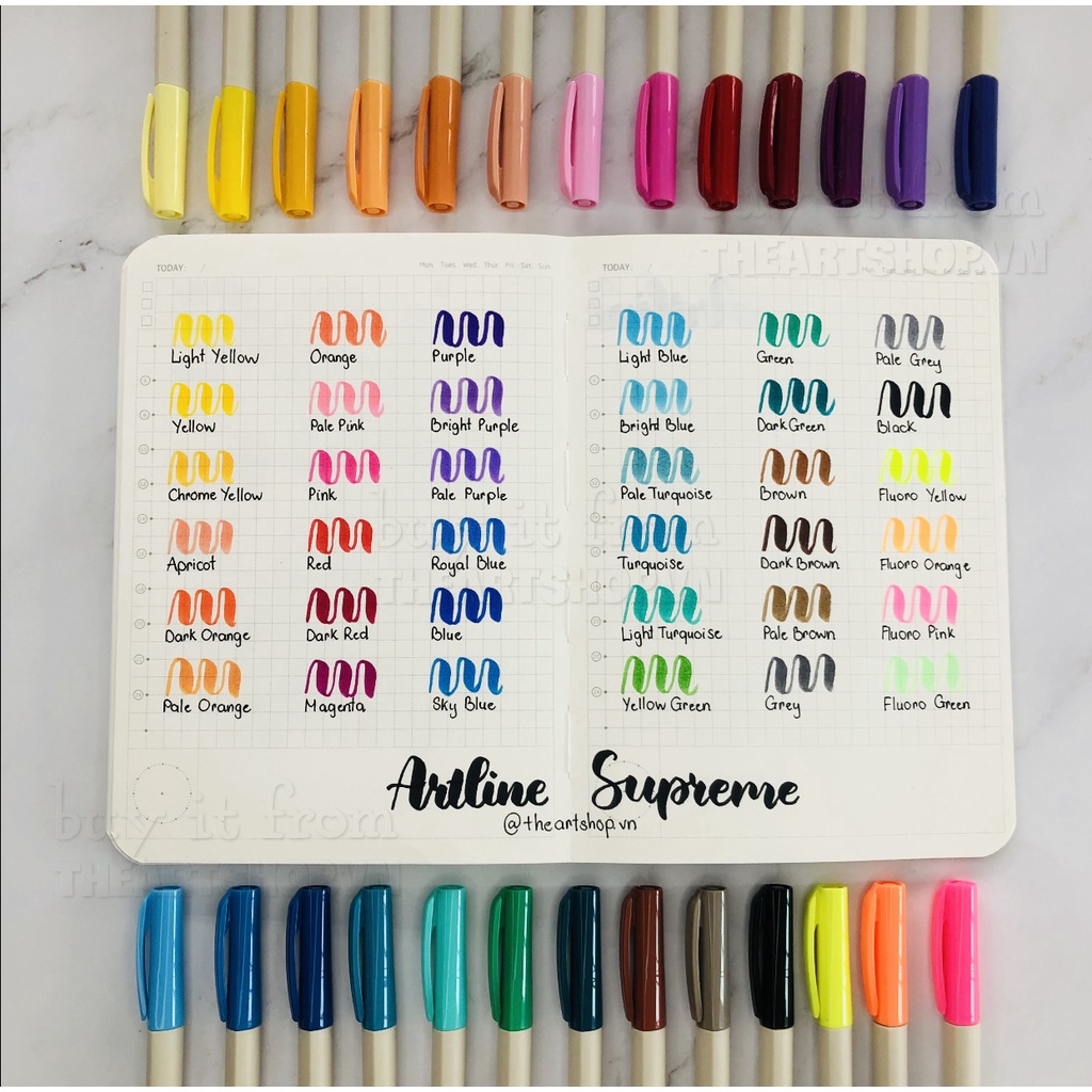 Bộ bút đầu cọ ARTLINE supreme brush pen full 36 màu