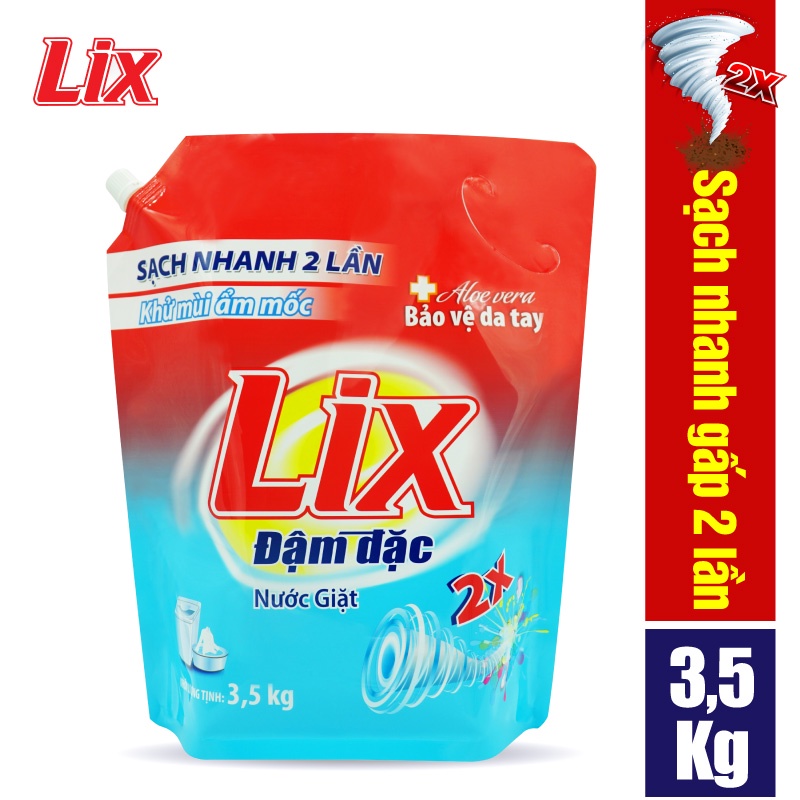 Túi nước giặt LIX đậm đặc hương hoa 3.5kg NG350