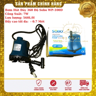 Bơm Hút Đáy 360 Độ Sobo WP-100D (7W - 560L/H - 0.7M) - Bơm Chìm Hút Cặn Cho Bể Cá