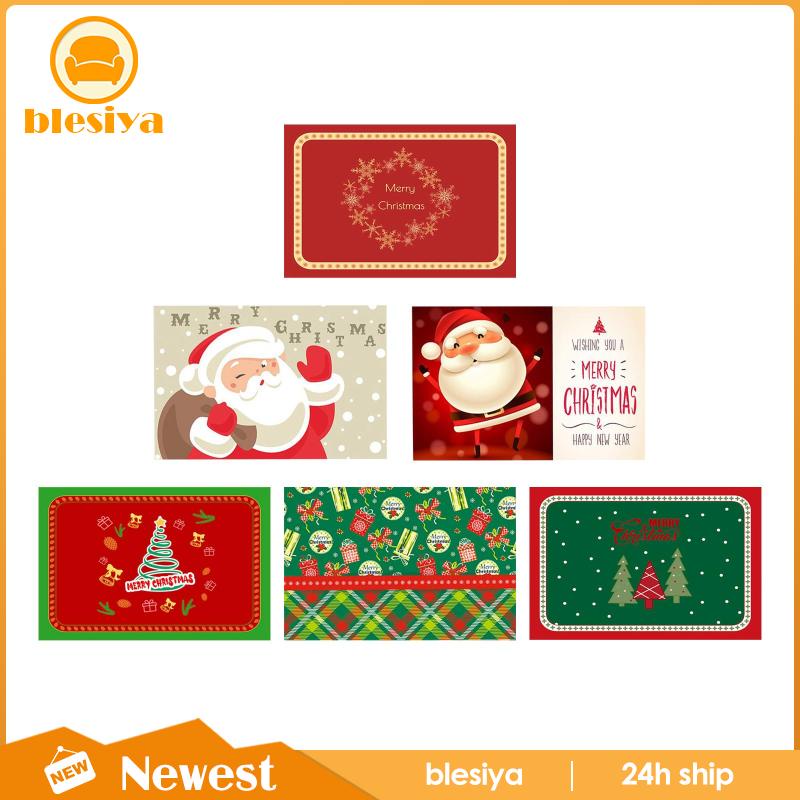 Set 6 Tấm Lót Bàn Ăn Cách Nhiệt Họa Tiết Giáng Sinh Trang Trí Nhà Bếp