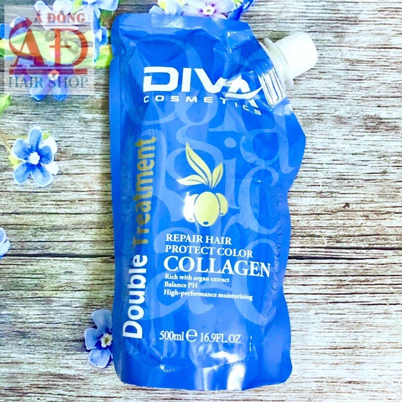 [Chính hãng] [Siêu rẻ] Hấp dầu collagen DIVA cho tóc khô hư tổn 500ml | BigBuy360 - bigbuy360.vn