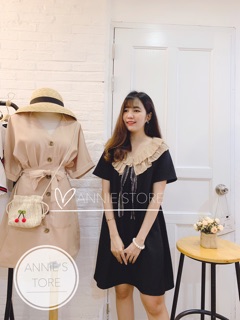 Đầm Suông Cổ xếp li