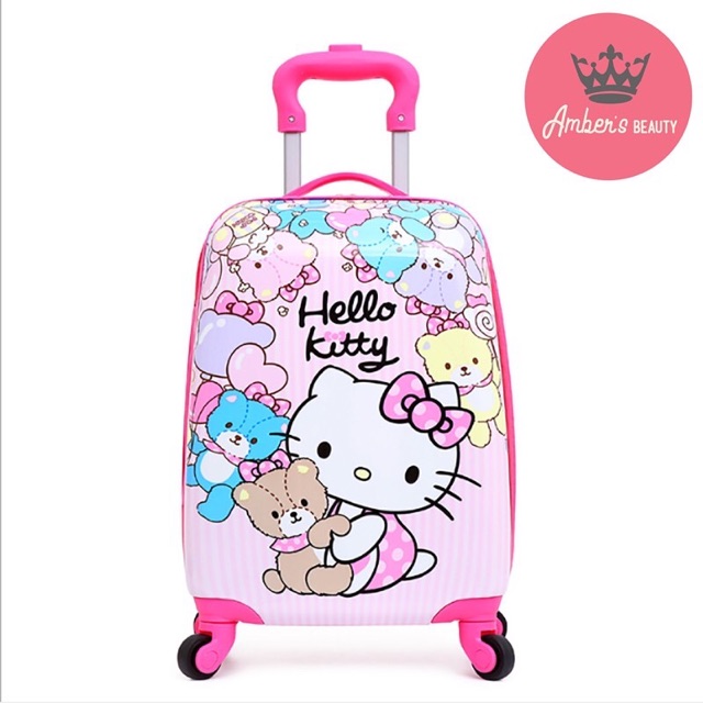 Vali kéo du lịch cho bé size 18 hình hello kitty