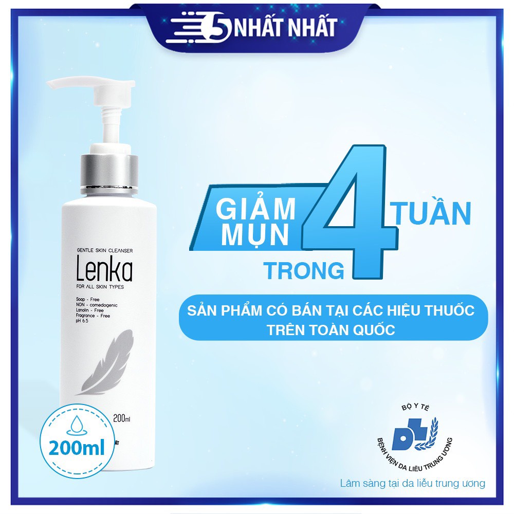 Sữa rửa mặt Lenka - Chứng nhận lâm sàng tại viện da liễu TW (Chai 200 - 500ml) | BigBuy360 - bigbuy360.vn