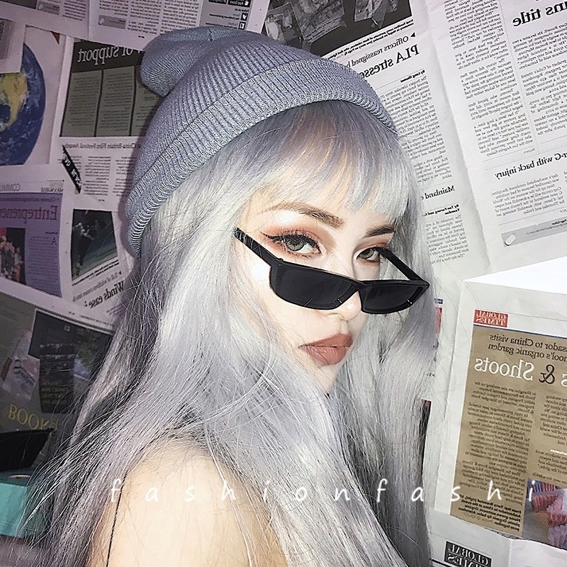 Kính râm gọng chữ nhật phong cách retro Hàn Quốc cho nữ