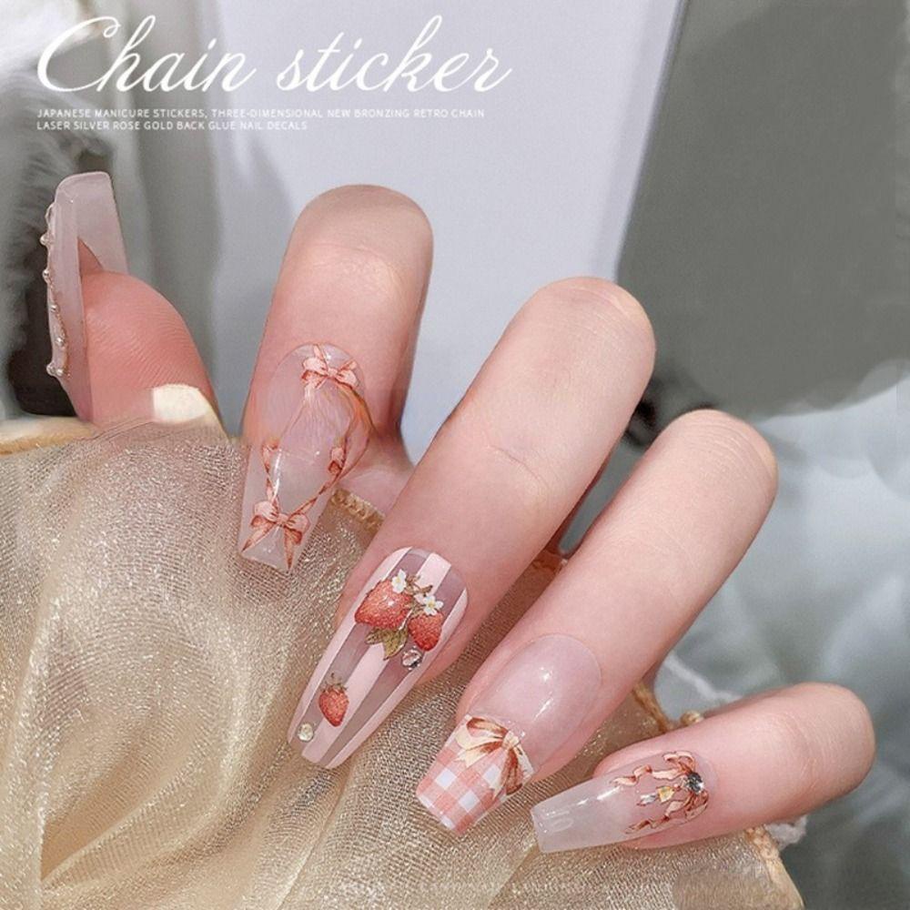 Miếng Dán Trang Trí Móng Tay Họa Tiết Hoạt Hình 5D DIY