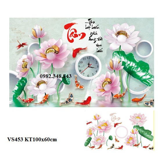 Tranh đính đá đồng hồ chữ tâm KT:100x60cm. Tranh gắn đá chưa đính.