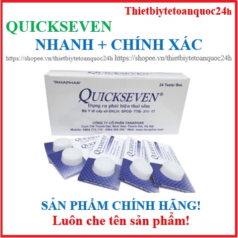 [Chính hãng] Hộp 24 que test thử thai QUICKSEVEN