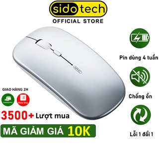 Chuột không dây Bluetooth tự sạc pin SIDOTECH Inphic M1P không tiếng click sạc 1 lần dùng 4 tuần cho Laptop macbook PC