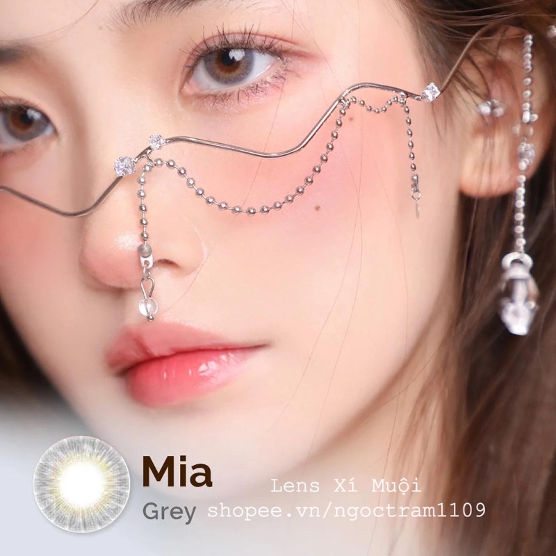 Lens mắt kính áp tròng màu xám tây MH8987 có độ cận