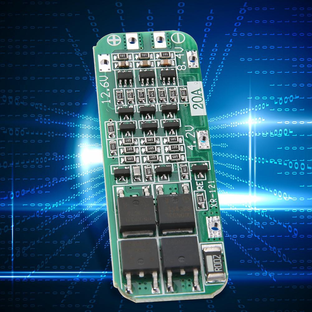 3S 12.6V 20A Lithium Battery Protection Board 18650 LiPo Cell BMS PCBAuto Recovery