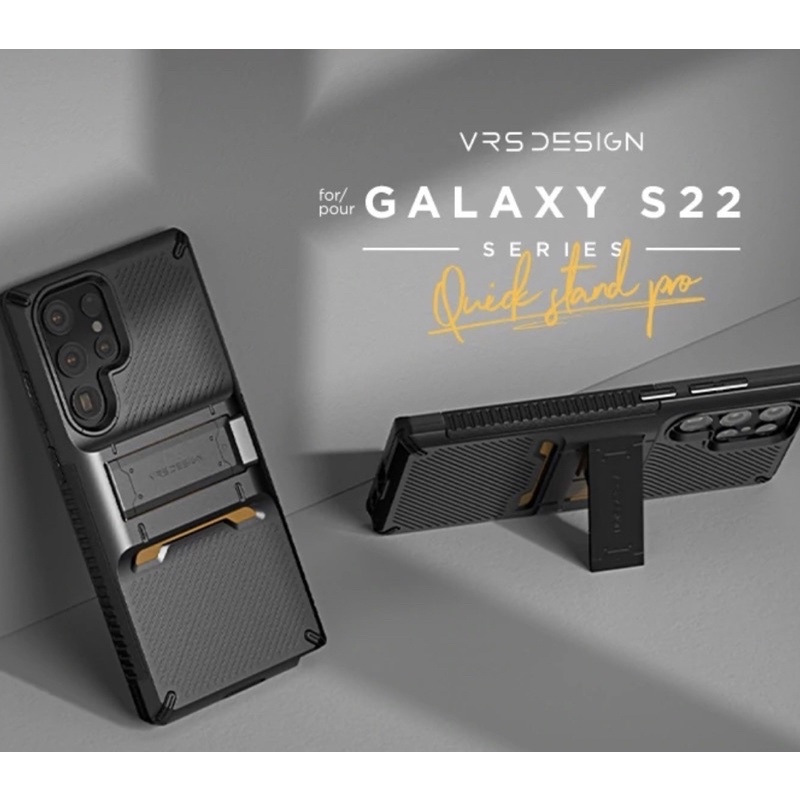 Chính hãng nguyên seal-Ốp chống sốc VRS Design-Terra Guard và Quick Stand Pro cho Galaxy S22 Ultra