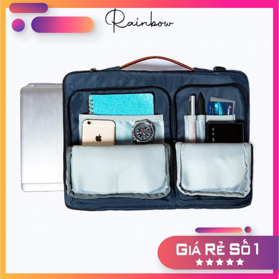NEW Túi chống sốc Laptop Rainbow Canvas cao cấp kháng nước nhiều ngăn đa dụng gọn gàng RBUCBG 001 DDE