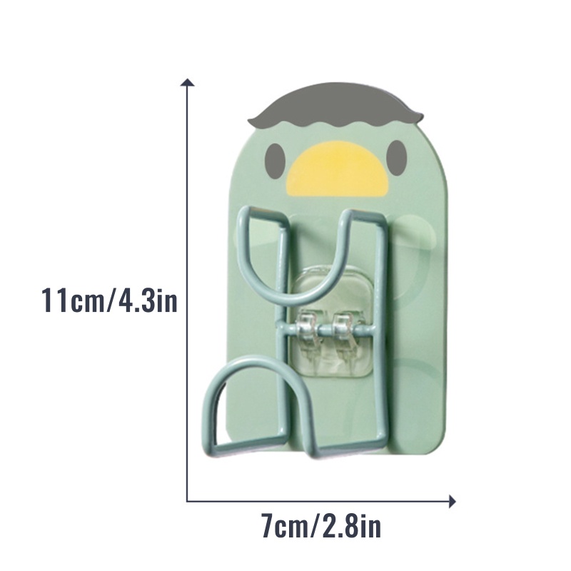 QQ Móc Treo Chậu Rửa Dán Tường Không Cần Đục Lỗ Họa Tiết Hoạt Hình Dễ Thương