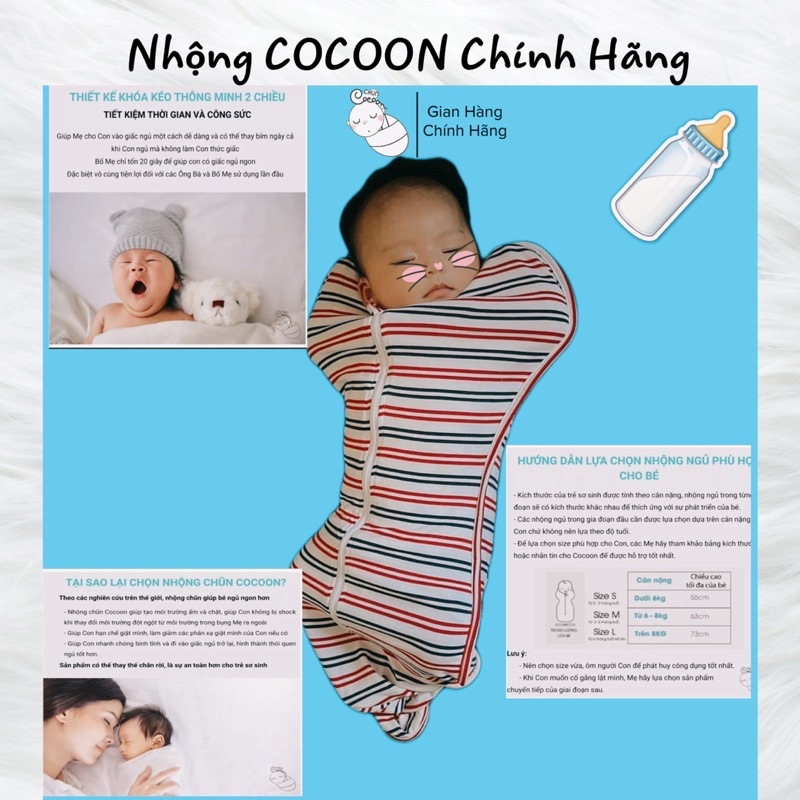 NHỘNG CHŨN COCOON THẦN THÁNH { giúp bé ngủ ngon, sâu giấc }