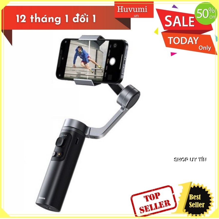 Tay cầm chống rung Baseus Gimbal Handheld Folding Gimbal Stabilizer330g, 4500mAh, Bluetooth 4.0, Type Type C LV779