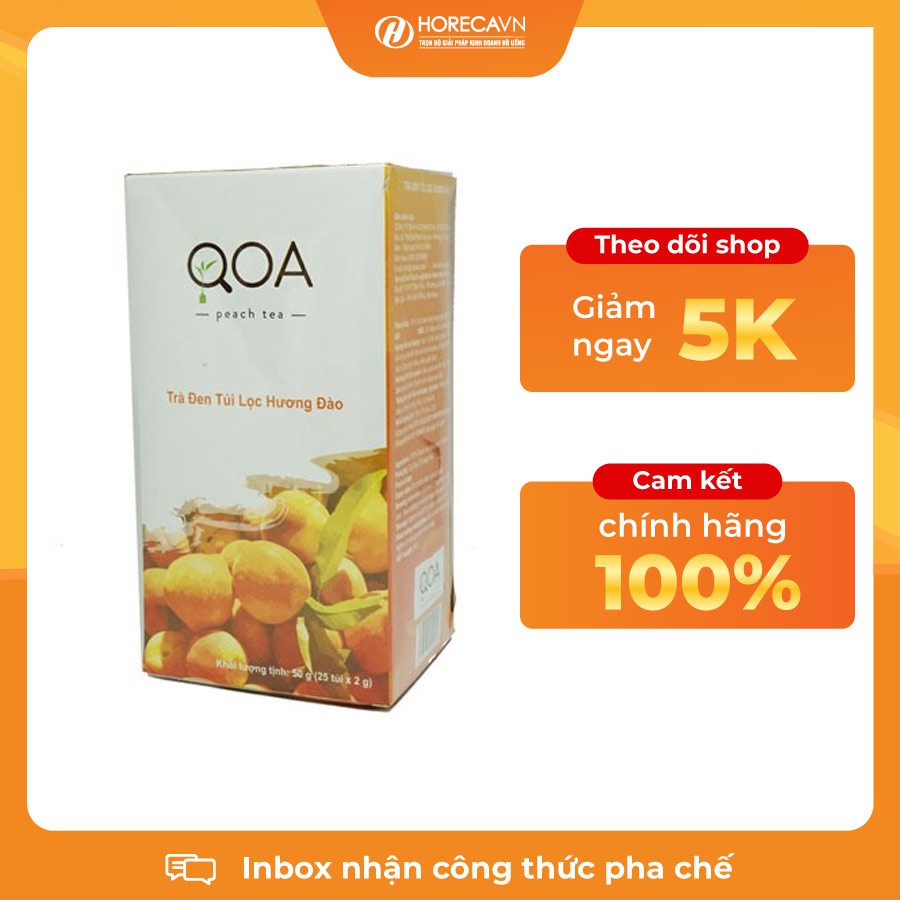 TRÀ TÚI LỌC QOA (50gr - 60gr) 6 LOẠI: OLONG XANH, GẠO LỨT, TRÀ LÀI, TRÀ ĐEN, TRÀ ĐÀO, TRÀ BÁ TƯỚC