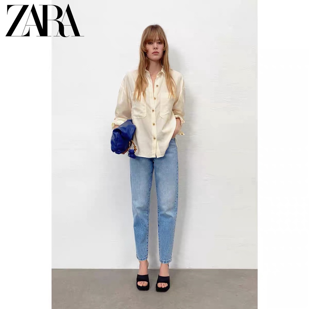 Áo Sơ Mi Zara Thời Trang Mùa Xuân Thanh Lịch Dành Cho Nữ