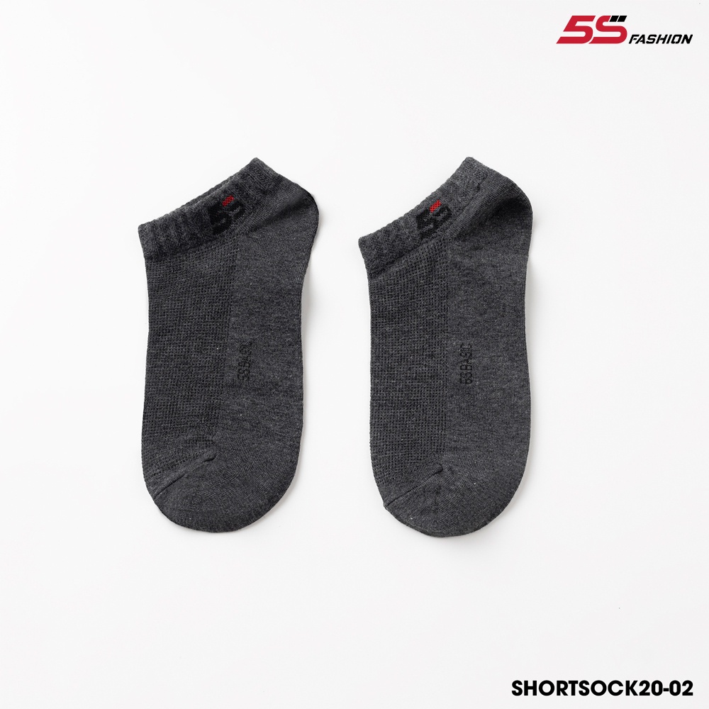 Tất Nam 5S Cổ Ngắn Kháng Khuẩn, Khử Mùi, Chống Hôi Chân, Chống Tụt Gót, Không Bai Nhão (5S.SHORTSOCK20-02)