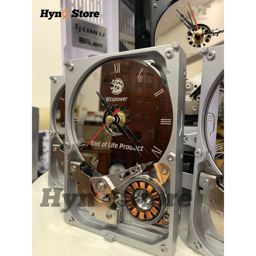 Đồng hồ handmade làm từ ổ cứng HDD logo Bitspower Tản nhiệt nước – Hyno Store