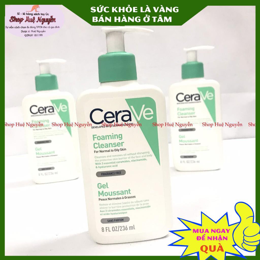 Sữa rửa mặt Cerave dịu nhẹ 236ml Mới Nhất