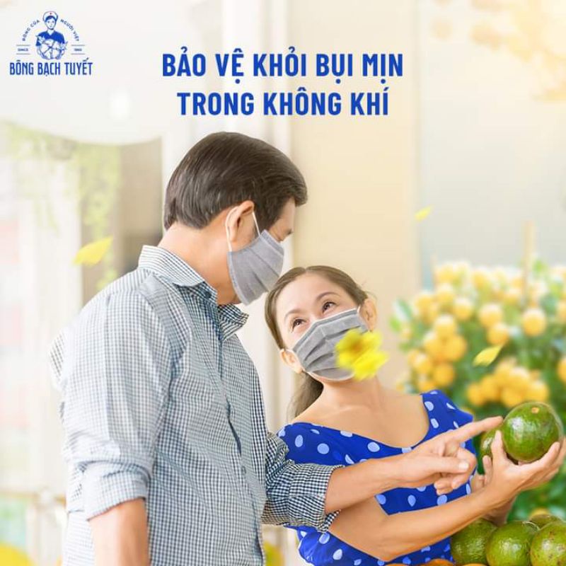 Combo 6 hộp  khẩu trang Bông Bạch Tuyết than hoạt tính