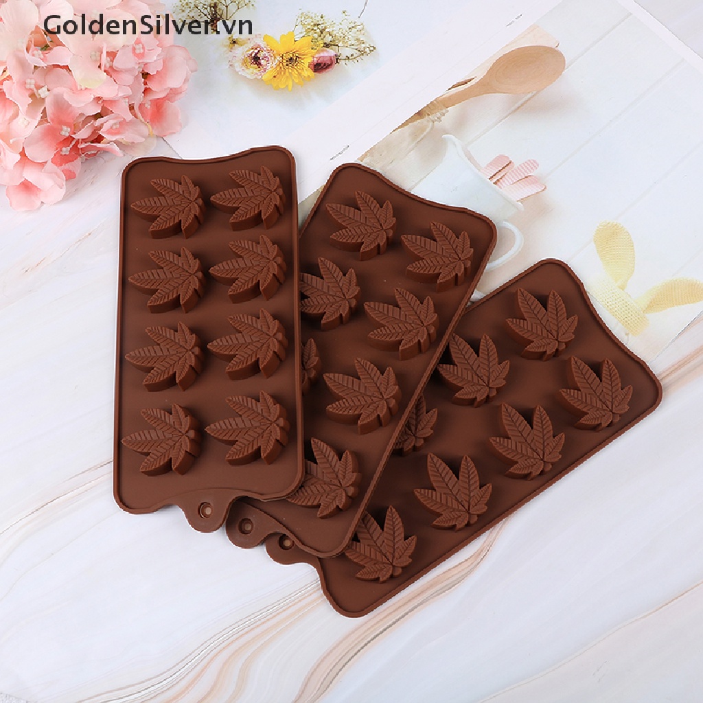 Khuôn Silicone Tạo Hình Làm Bánh Kẹo Hình Lá Phong
