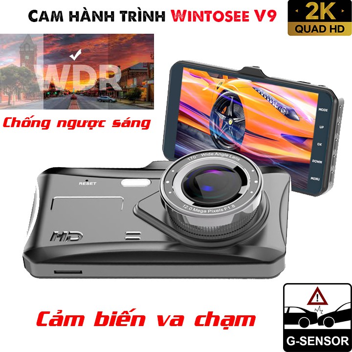 Camera hành trình V9 1296P hình ảnh sắc nét, thiết kế sang trọng