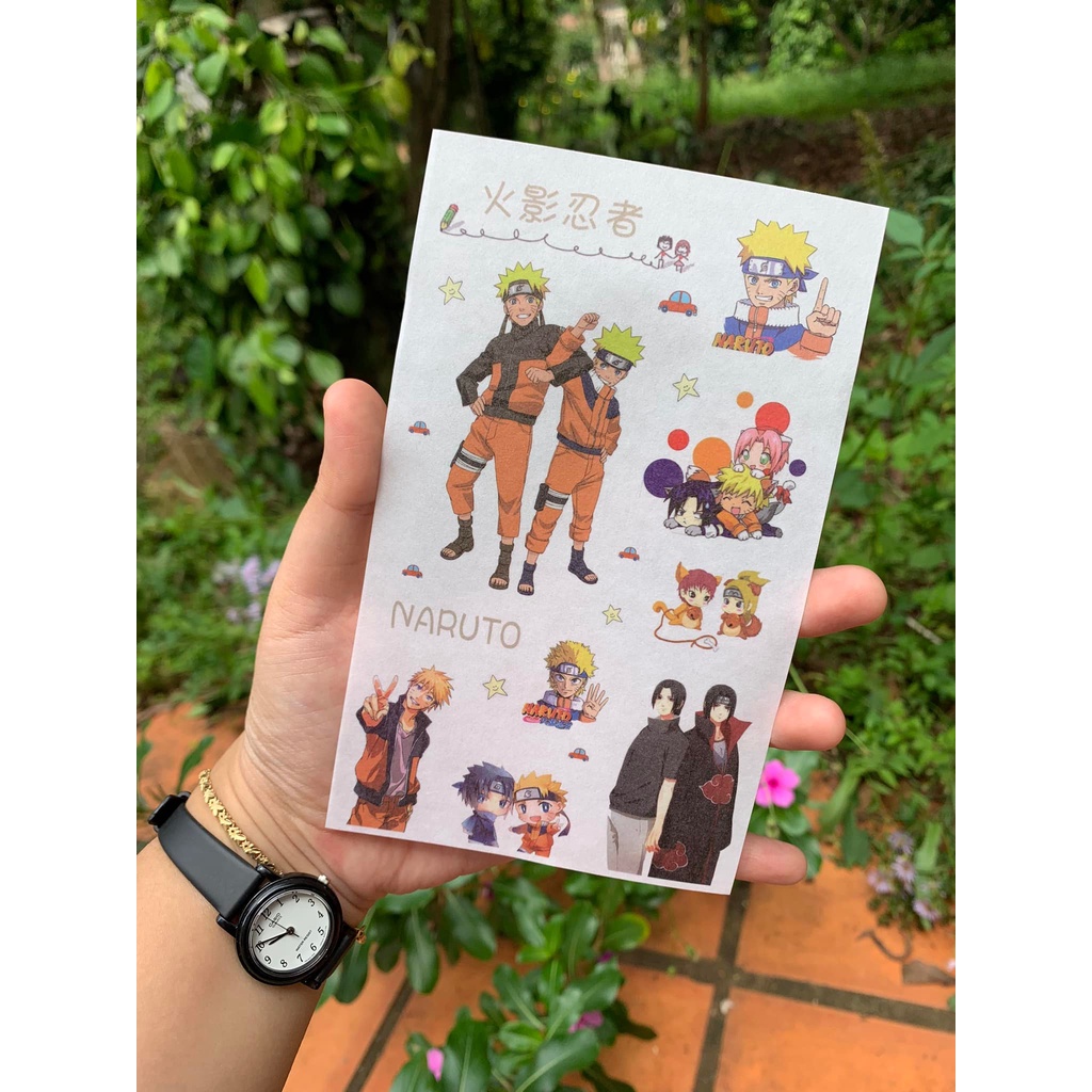 Set 6 tấm hình dán Naruto | Baystore