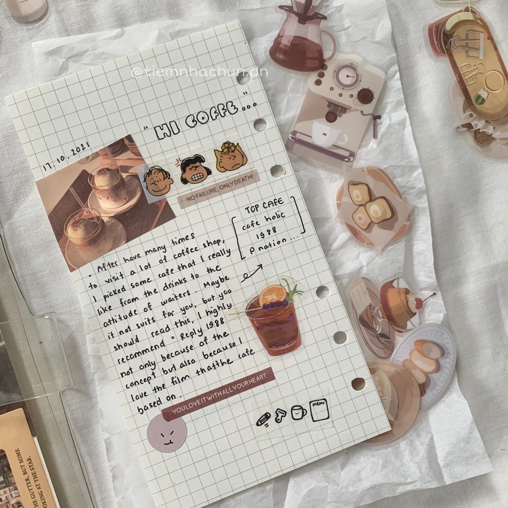 SET 20 STICKER LITTLE THINGS decor bullet journal (ảnh thật)- sticker PET -  Tiệm nhà Chun