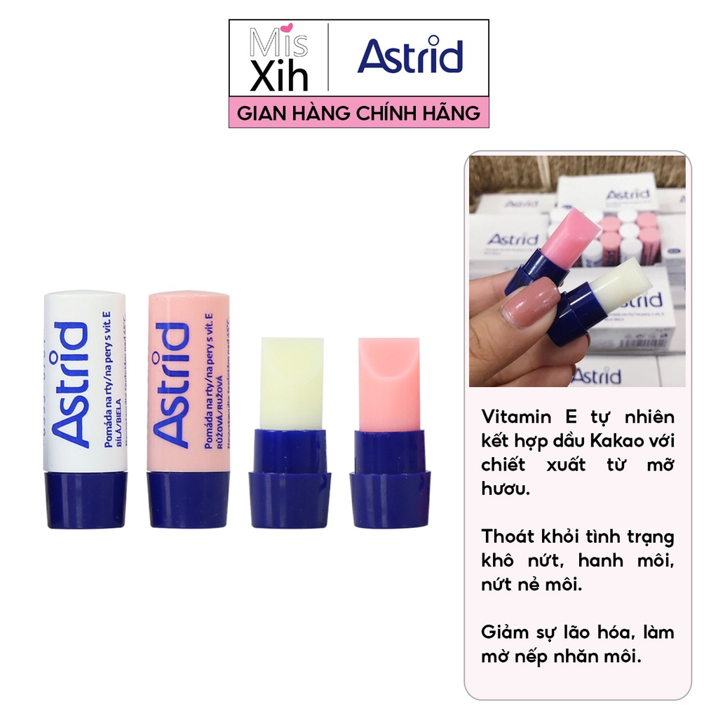 4.8g Son dưỡng môi từ mỡ hươu Astrid 3g - Miss Xinh