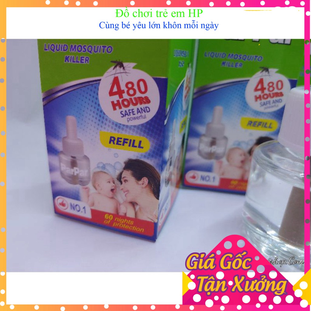 TINH DẦU ĐUỔI MUỖI PARPAR VỎ MÀU XANH DÙNG TRONG 480H KHÔNG ĐỘC HẠI