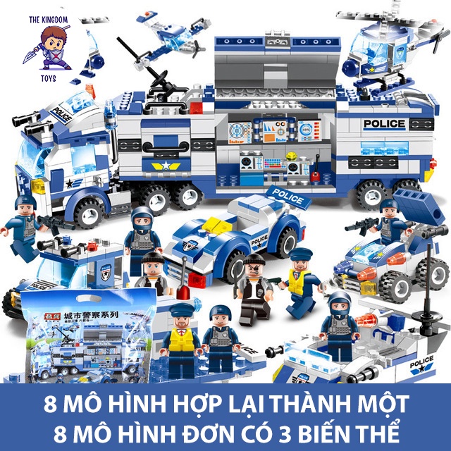 Đồ Chơi Lắp Ráp Mô Hình Cảnh Sát SWAT ROBOT Rô Bốt / Máy Bay Trực Thăng / Xe Chỉ Huy / Cảnh Sát Đặc Nhiệm PX250