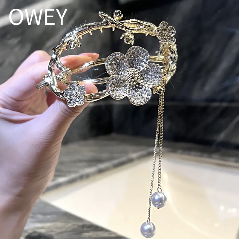 Kẹp Tóc Hình Cá Mập Bằng Kim Loại Đính Ngọc Trai Giả Phối Tua Rua Thời Trang Mùa Hè