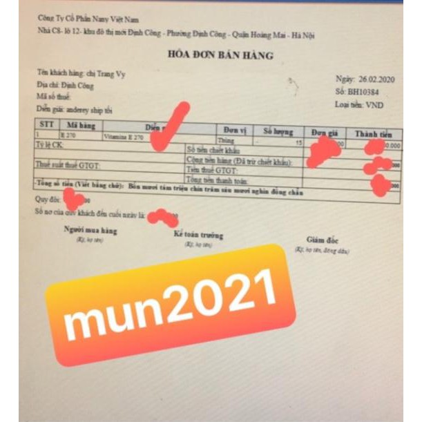 Sản phẩm vitamin e đỏ 270mg mirrolla của Nga