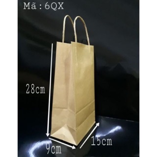 50 túi giấy kraft quai xách 28*15*9cm