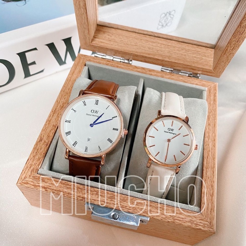 [Mã FAMAYFA2 giảm 10K đơn 50K] Đồng hồ đôi thời trang dây da DH156 Miucho | BigBuy360 - bigbuy360.vn