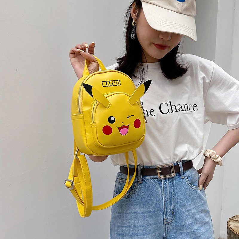 Pokémon Detective Pikachu backpack cartoon high-definition printing girls portable satchel student school bag children's large-capacity backpack